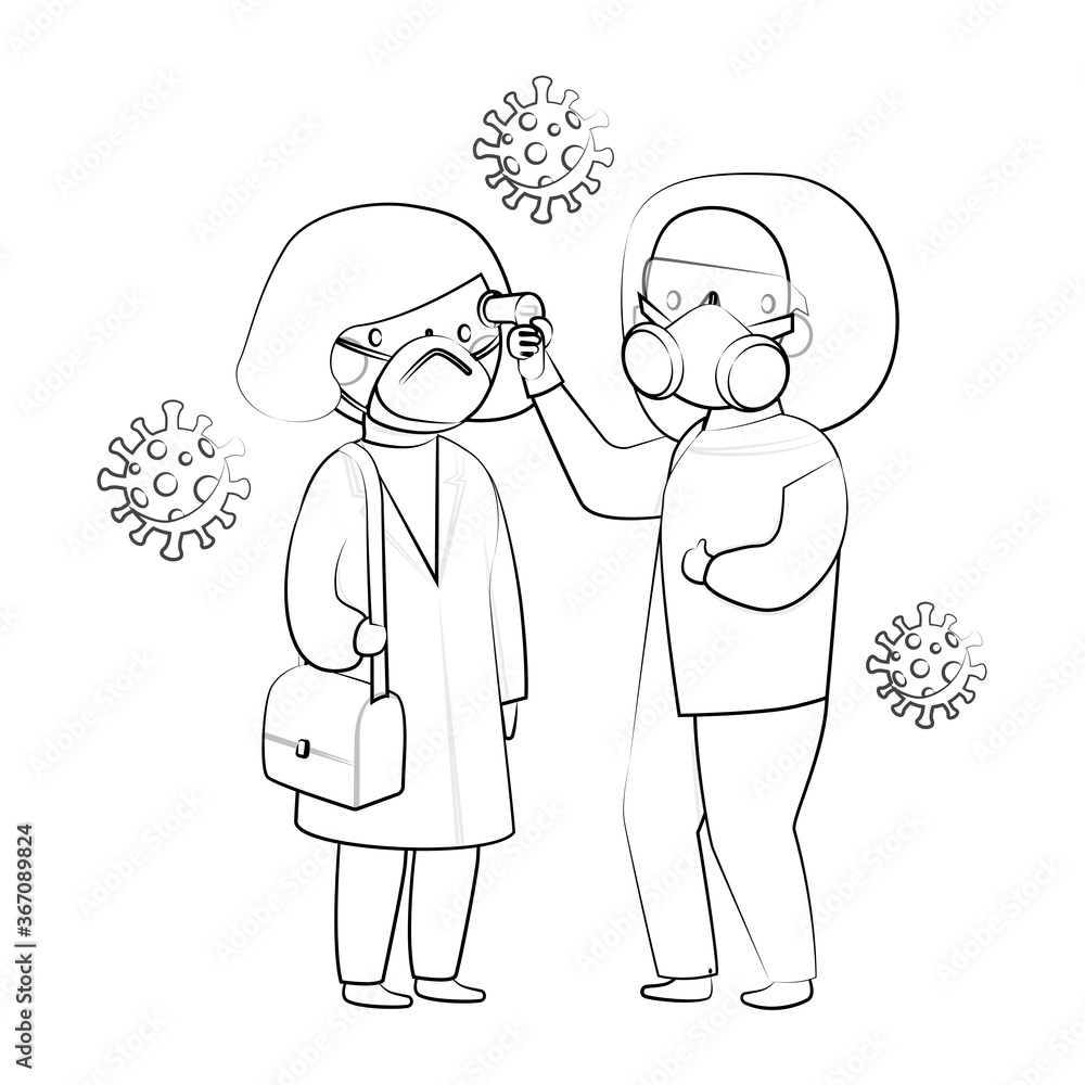 Body Temperature Checking Illustrator Template Body Temperature Checking Illustrator Template