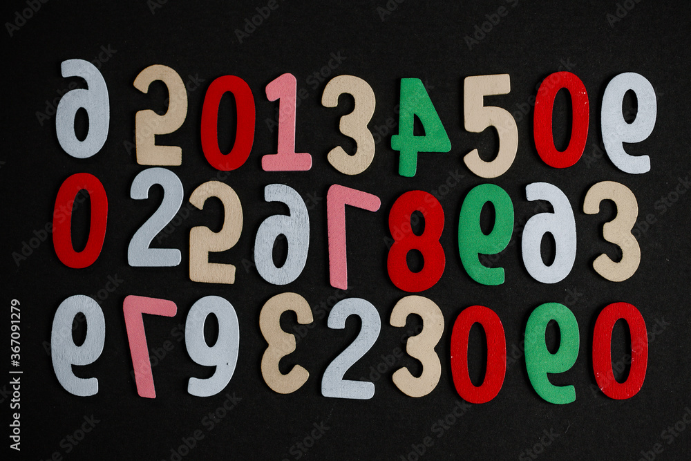 Background of numbers. from zero to nine. Seamless texture with Color. Mathematic backdrop. Random. maths symbols. Numerical figures Background of numbers. from zero to nine. Seamless texture with Color. Mathematic backdrop. Random. maths symbols. Numerical figures