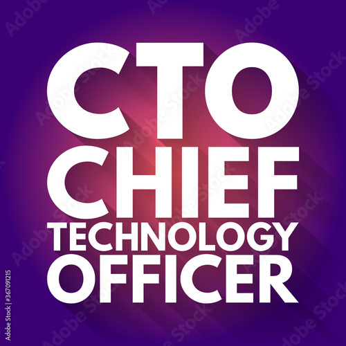CTO - Chief Technology Officer acronym, business concept background