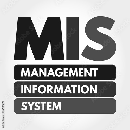 MIS - Management Information System acronym, business concept background