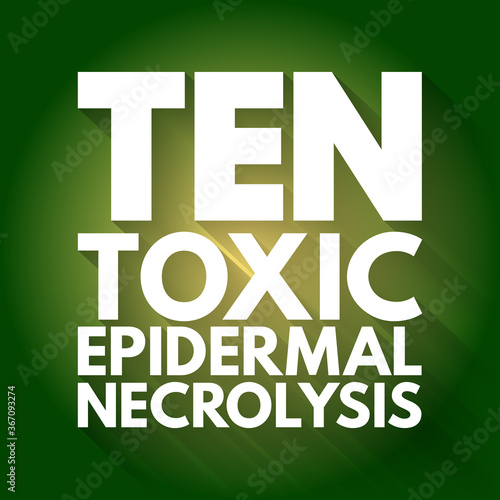 TEN - Toxic Epidermal Necrolysis acronym, medical concept background