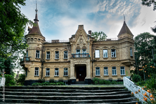 View of  Nataliya Uvarova (Tereshchenko) palace in Turchinovka village, Zhytomyr region, Ukraine. photo