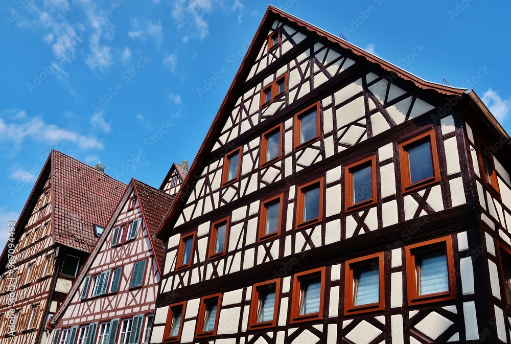 Fototapeta premium Horb am Neckar, Fachwerk-Ensemble am Unteren Markt