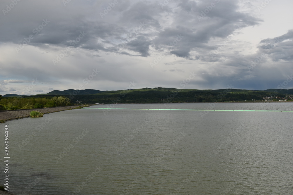 clouds over the river