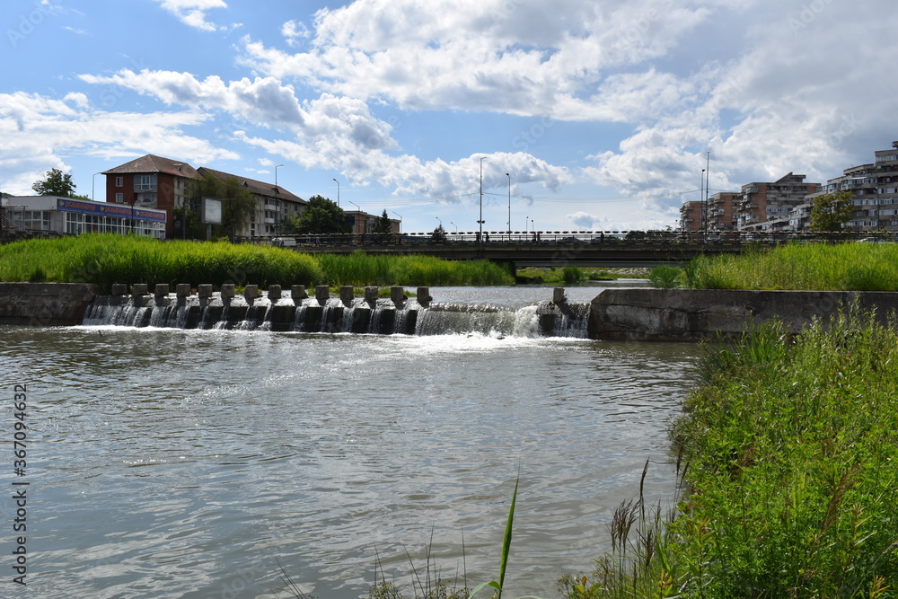Fototapeta premium view of the river in the city