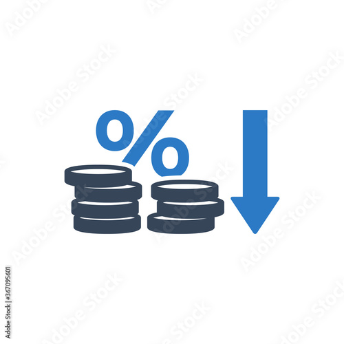 Low interest rate icon