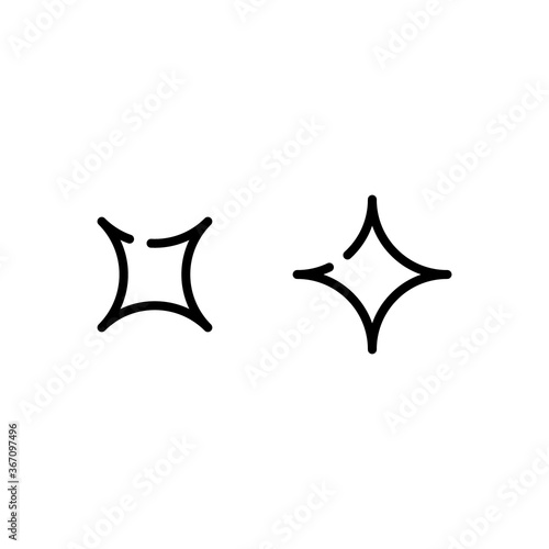 Retro Stars. Vector illustration isolated on white background. photo