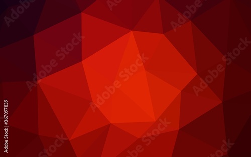 Dark Red vector polygon abstract layout. Geometric illustration in Origami style with gradient. Pattern for a brand book's backdrop.