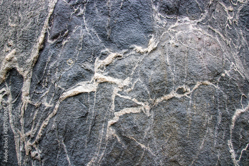 Texture of black and white alternating granite