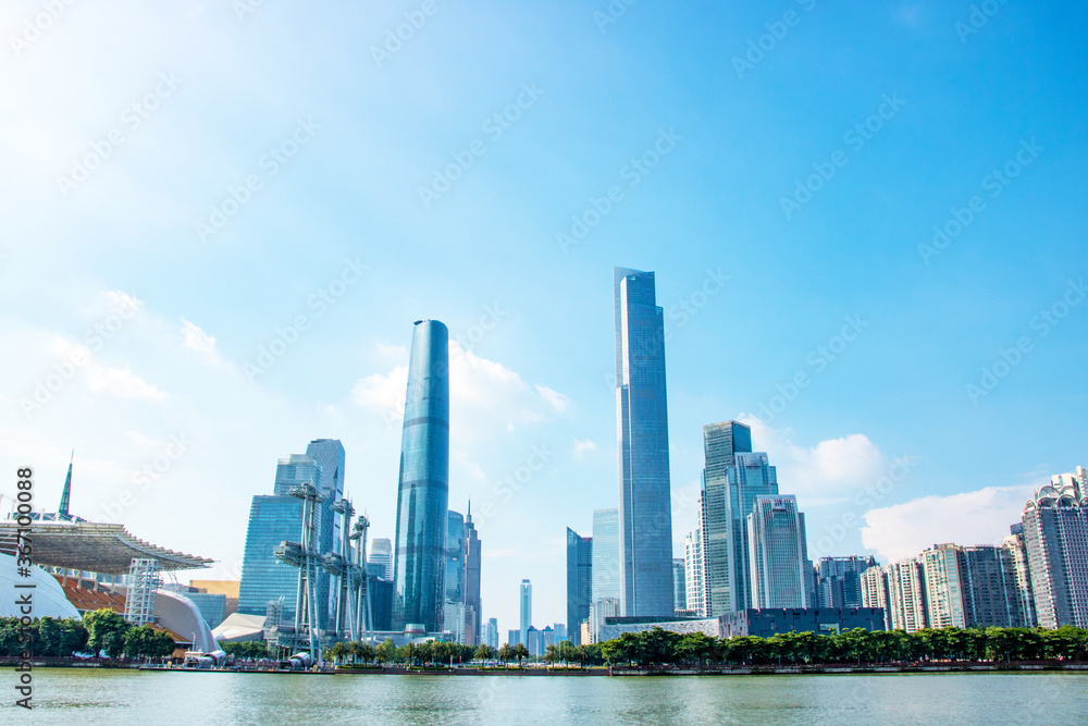 Obraz premium Skyline of Zhujiang New City, the commercial center of Guangzhou