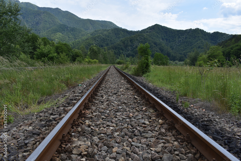 railway line in the mountains