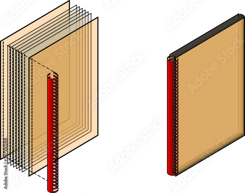 Book binding technique: comb bound.