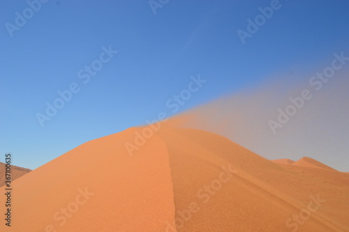The red sand dunes of Sossusvlei in the Namib Desert  Namibia