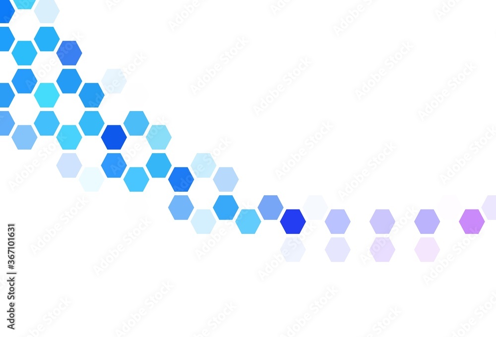 Light Red vector template in hexagonal style. Light Red vector template in hexagonal style.