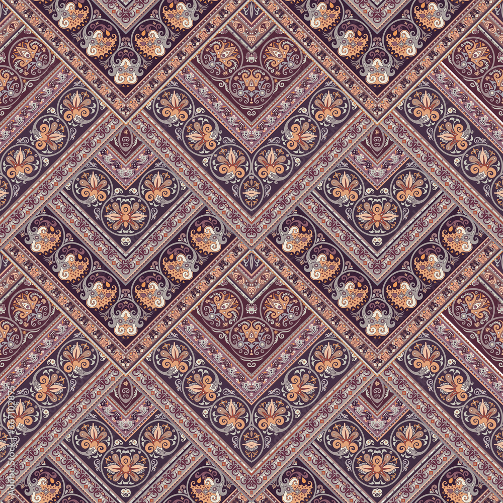 Vector nature patch pattern. Mosaic background Vector nature patch pattern. Mosaic background