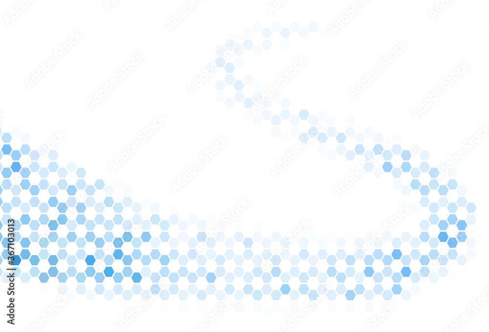 Light Purple vector template in hexagonal style. Light Purple vector template in hexagonal style.