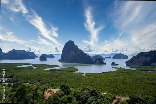 Sametnangshe landscape view located in Phang-nga, Thailand.