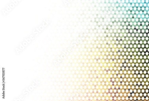 Light Green  Yellow vector layout with hexagonal shapes.