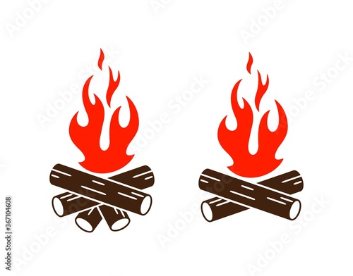 Bonfire logo. Isolated bonfire  on white background
