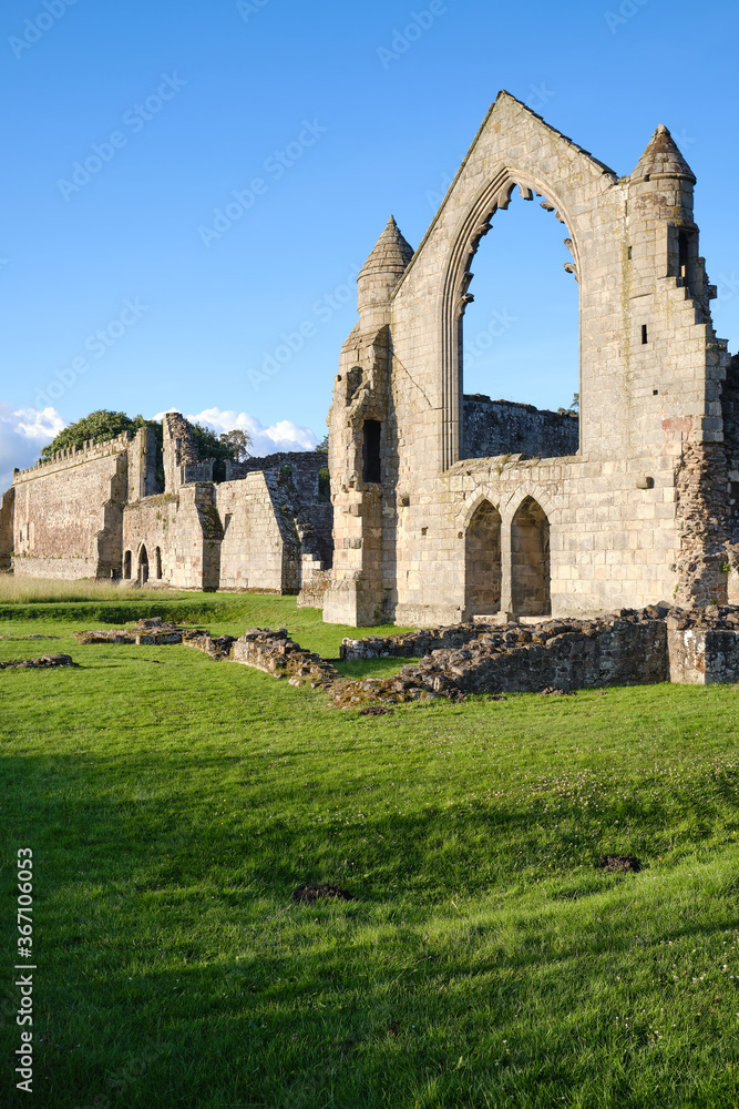 Haughmond Abbey ruins in Shropshire, UK