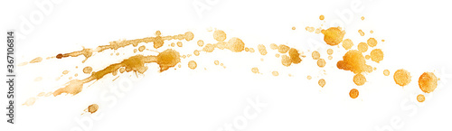 Fotografia Gold splatter paint spot on paper
