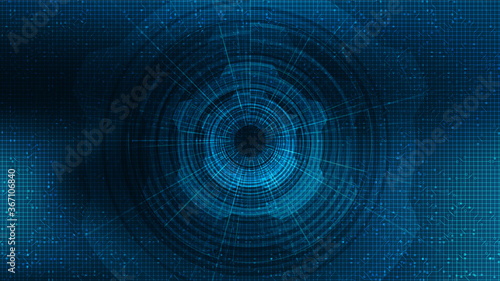 Digital Circle Technology Background,Hi-tech Digital and secure Concept design,Free Space For text in put,Vector illustration.