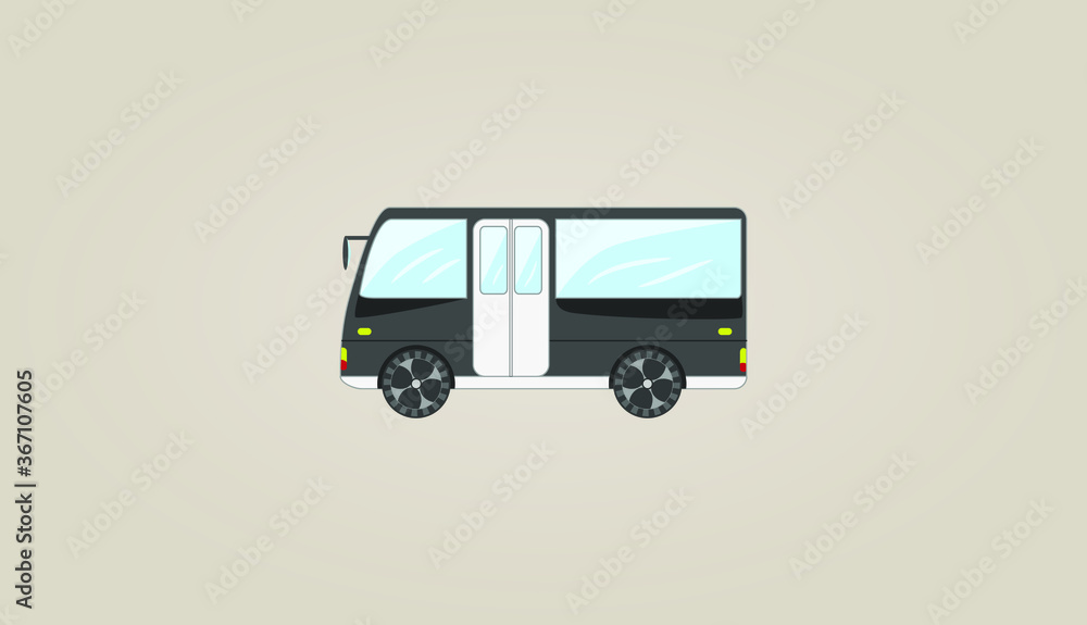 Vector Flat Bus icon. Flat style. Transport Illustration. Vector Flat Bus icon. Flat style. Transport Illustration.