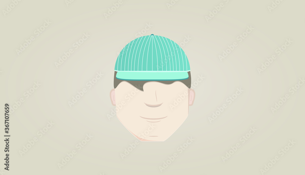 Vector Flat Head icon. Flat style. Man Illustration. Avatar. Vector Flat Head icon. Flat style. Man Illustration. Avatar.