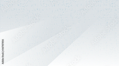 White Circuit Microchip Technology on Soft blue  Background,Hi-tech Digital and Communication Concept design,Free Space For text in put,Vector illustration.