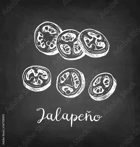 Ink sketch of jalapeno