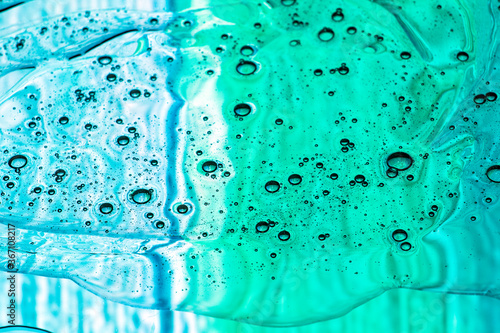 Close-up of color fluid shape