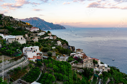 Italy  Campania  Amalfi Coast - 15 August 2019 - View of a slope and the sea of       the Amalfi coast