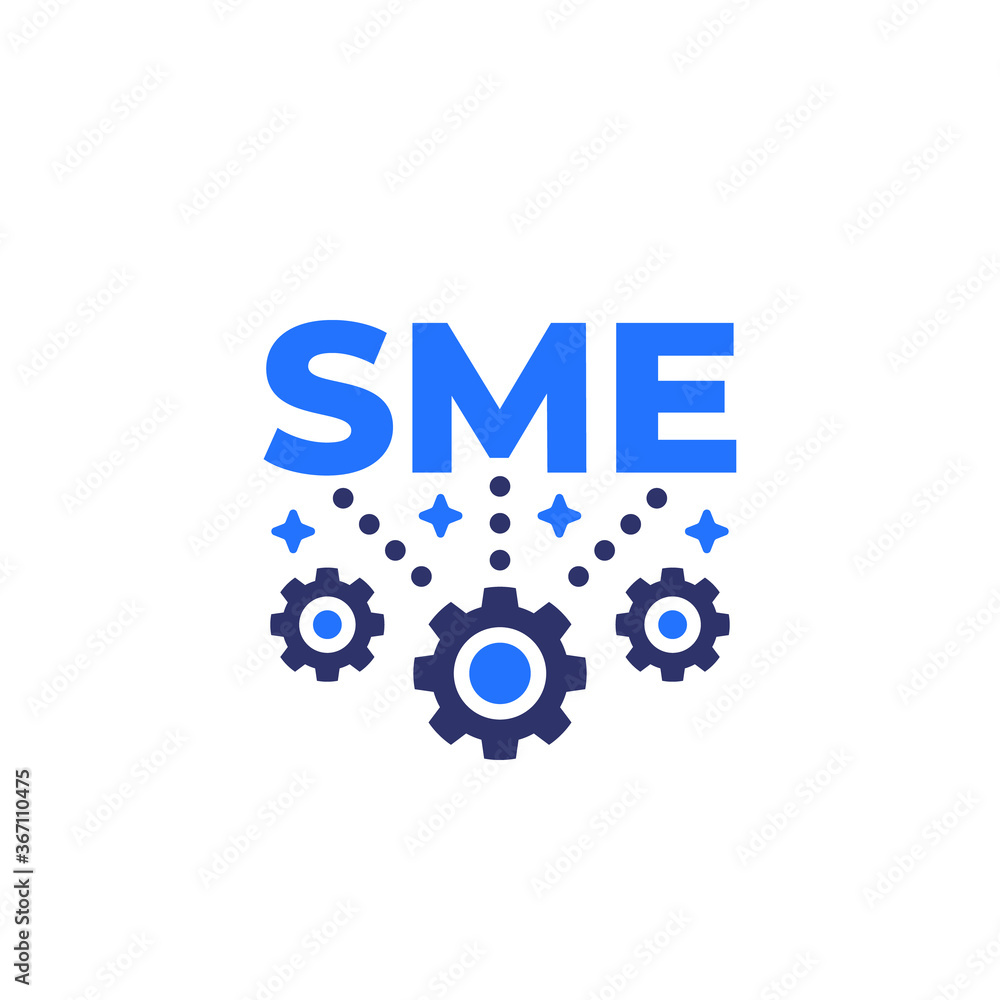 SME, small and medium enterprise, vector icon on white SME, small and medium enterprise, vector icon on white