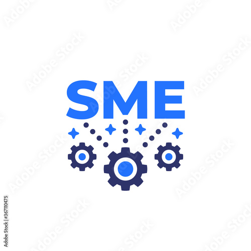 SME, small and medium enterprise, vector icon on white
