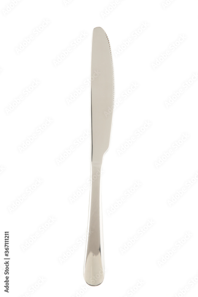 Silver knife isolated on white background, close up Silver knife isolated on white background, close up