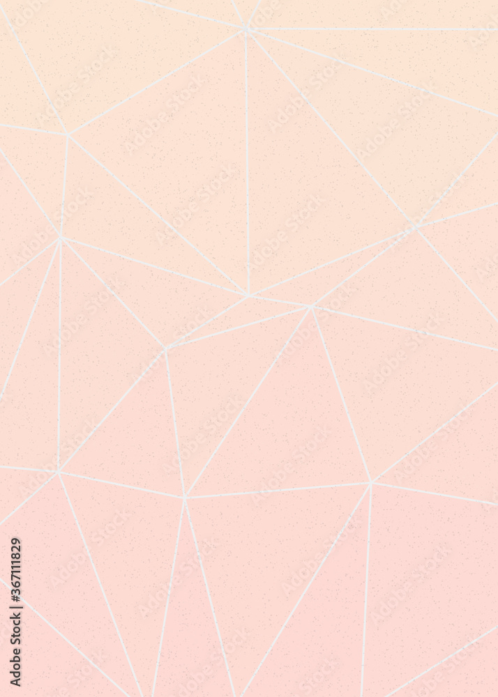 Fototapeta Apricot Blush color Abstract color Low-Polygones Generative Art background illustration