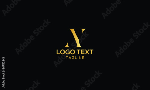 Unique modern creative elegant luxurious artistic gold and black colour AY initial based letter icon logo photo