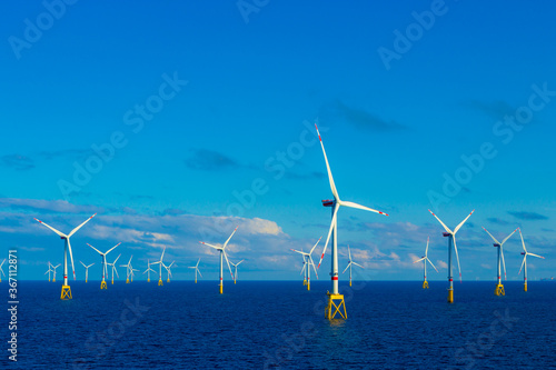 Offshore wind turbines photo