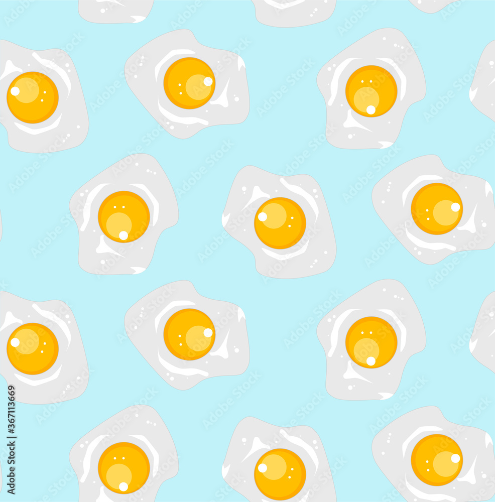 Vector seamless pattern with scrambled eggs Vector seamless pattern with scrambled eggs