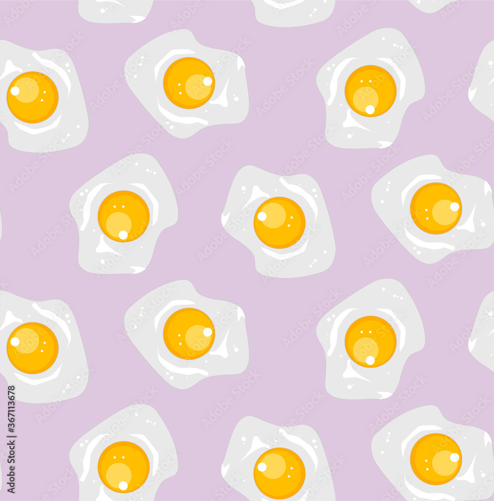Vector seamless pattern with scrambled eggs Vector seamless pattern with scrambled eggs