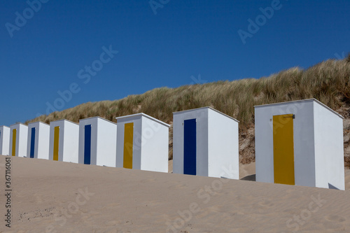 colorful beach huts at Cadzand