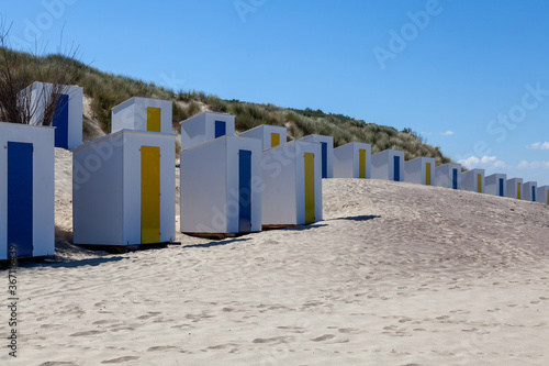 colorful beach huts at Cadzand