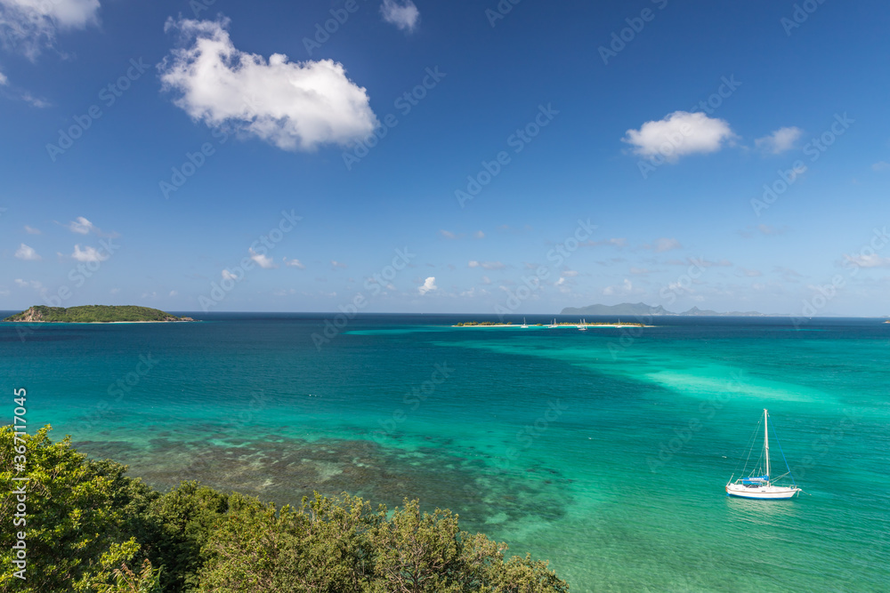 Paradise beach view in Carriacou, Grenada