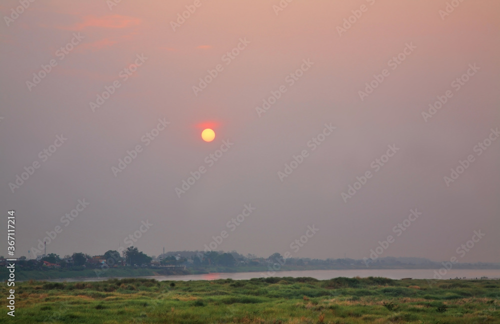 Riverbank of Mekong river in Vientiane. Laos Riverbank of Mekong river in Vientiane. Laos