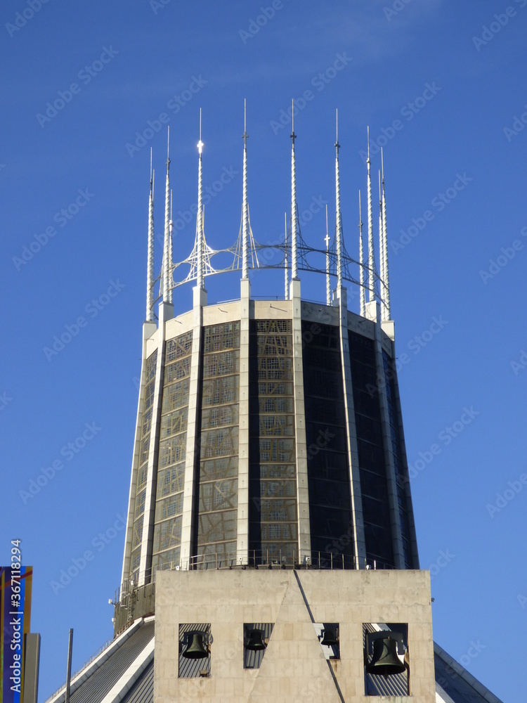 Obraz premium Spire of the cathedral, Liverpool