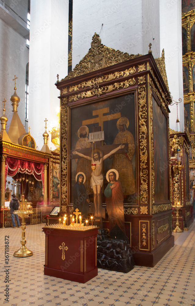 Trinity cathedral at Krom (Kremlin) in Pskov. Russia
