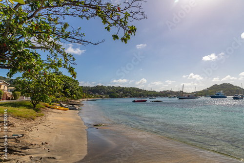 Tyrell bay view in Carriacou, Grenada photo