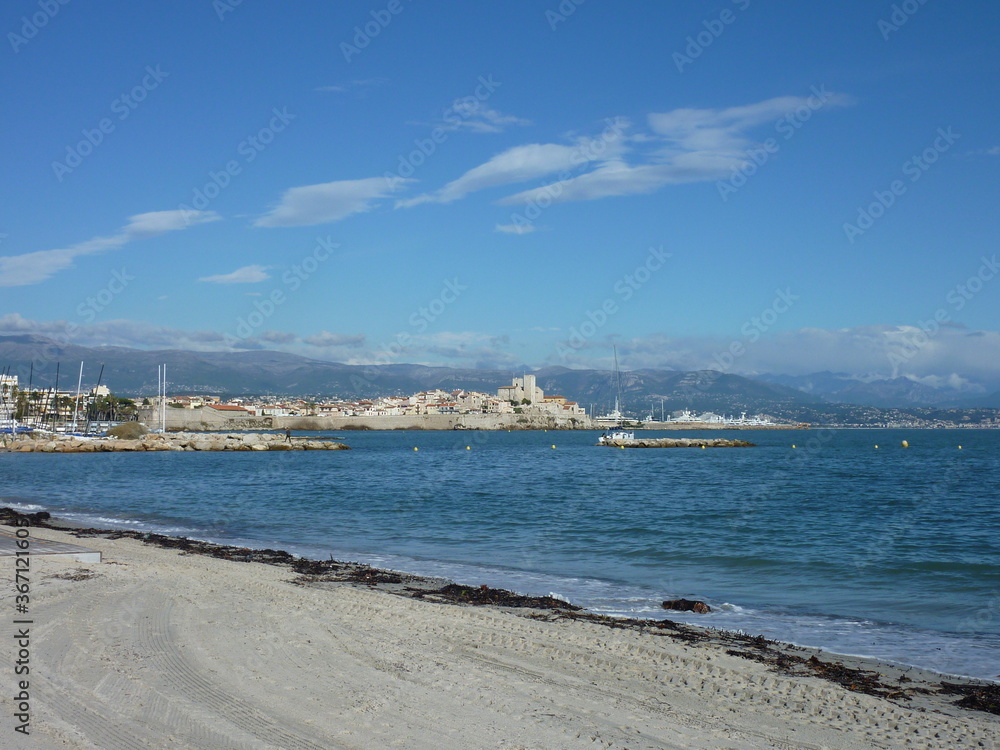 Nice from Antibes beach