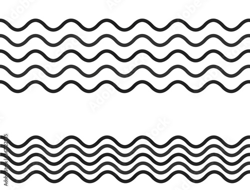 Black waves background. vector illustration