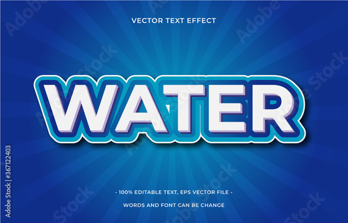 Water editable text effect